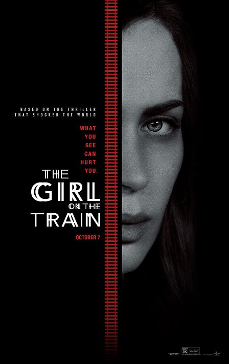 Emily Blunt in The Girl on the Train trailer en poster