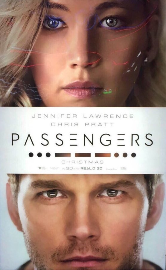Nieuwe poster Passengers met Jennifer Lawrence en Chris Pratt