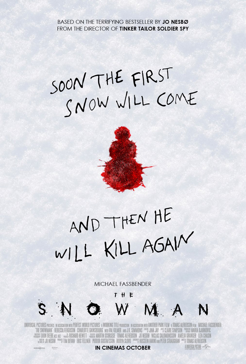 Nieuwe The Snowman posters met Michael Fassbender & Rebecca Ferguson