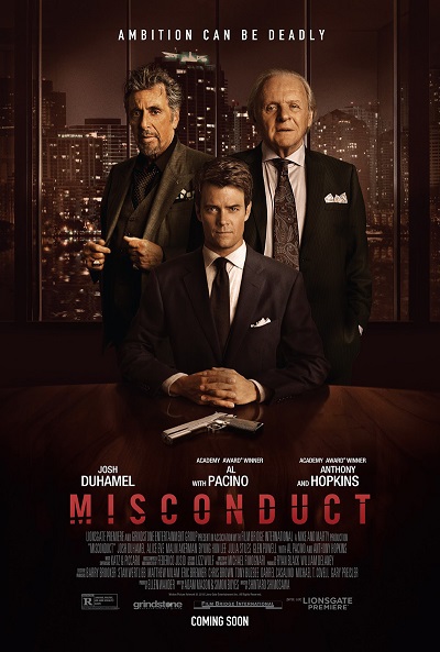 Misconduct trailer en poster, met Al Pacino & Anthony Hopkins