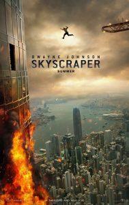 Dwayne Johnson in Skyscraper poster en trailer