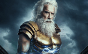 Arnold Schwarzenegger is Zeus