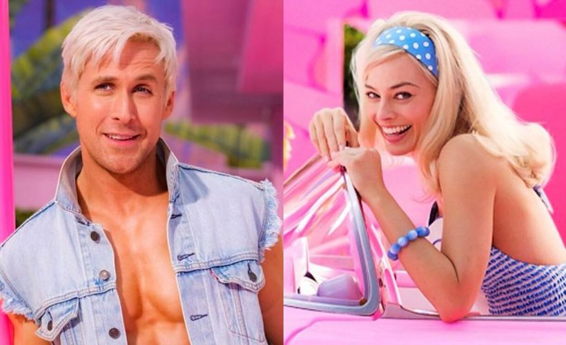 Margot Robbie en Ryan Gosling in setfoto's Barbie (1)